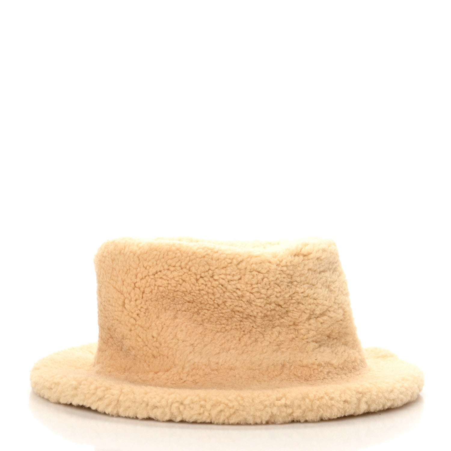 Hermes Shearling Womens Fauve Bucket Hat 55 Marron Tonka 5 of 8