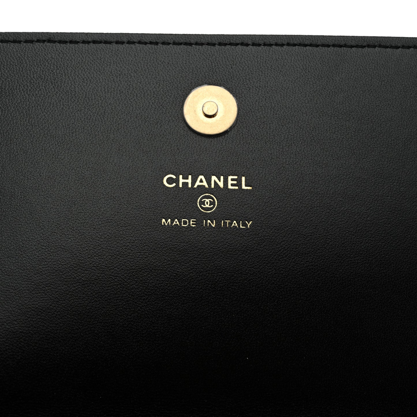 Lambskin Quilted Wallet Clutch Black