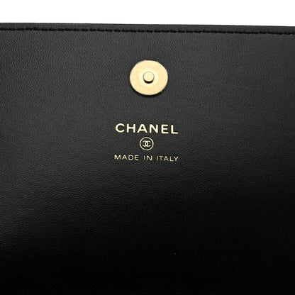Chanel Lambskin Quilted Wallet Clutch Black 6 of 8
