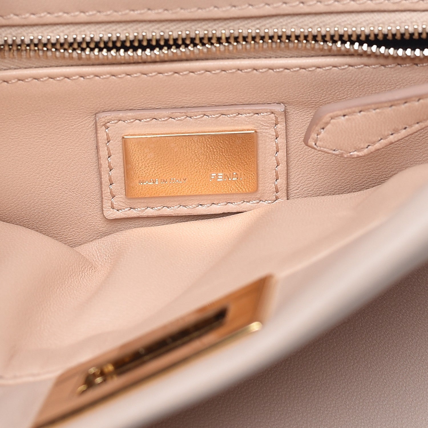 Fendi Nappa Mini Peekaboo Iconic Satchel Rosa Plaster 7 of 14