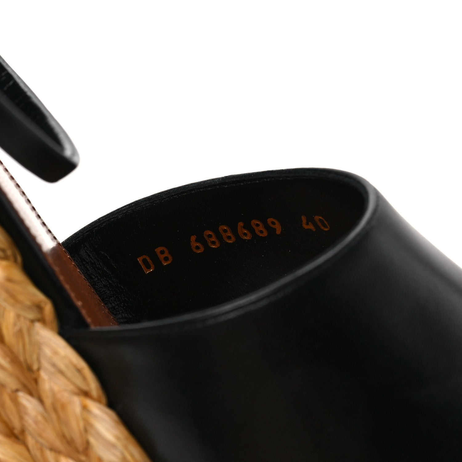 Saint Laurent Calfskin Paloma Espadrille 95 Wedges 40 Black 8 of 9