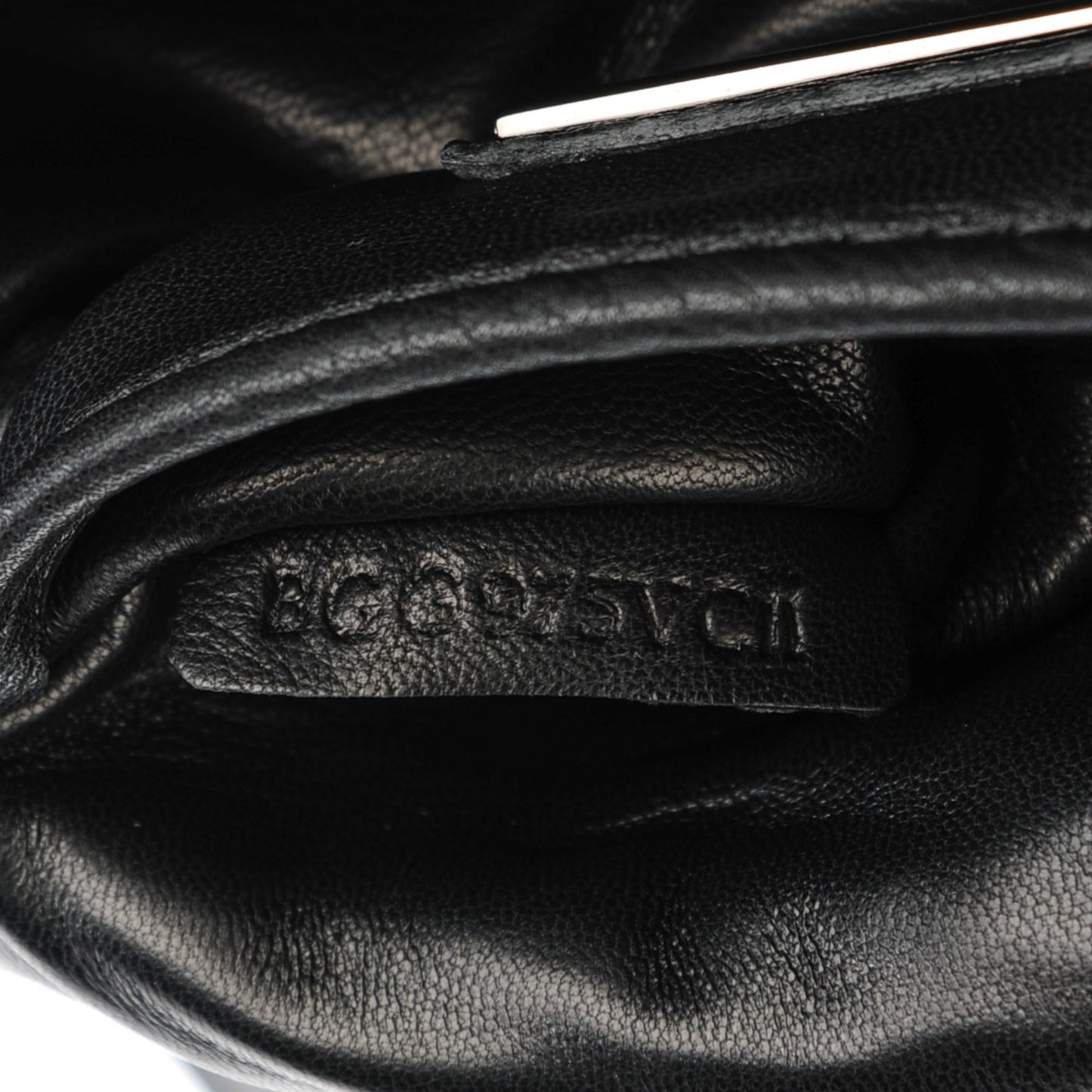 Pebbled Calfskin Crystal Encrusted Studs Va Va Voom Shoulder Bag Black