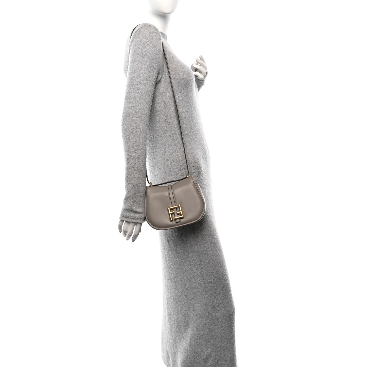 Vitello Brenta Cher Small Fendi C'mon Tortora