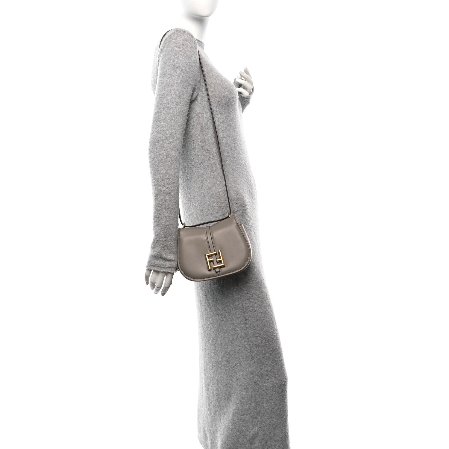 Fendi Vitello Brenta Cher Small Fendi C'mon Tortora 2 of 11