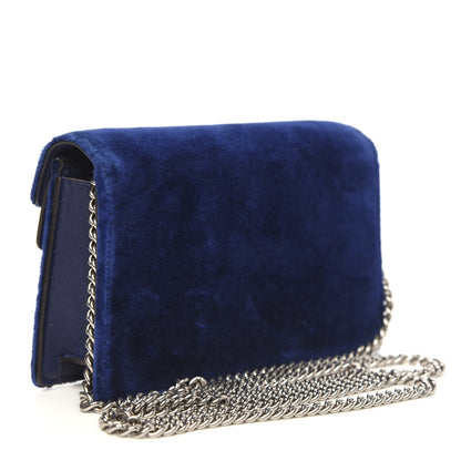 Gucci Velvet Super Mini Dionysus Shoulder Bag Cobalt 3 of 10