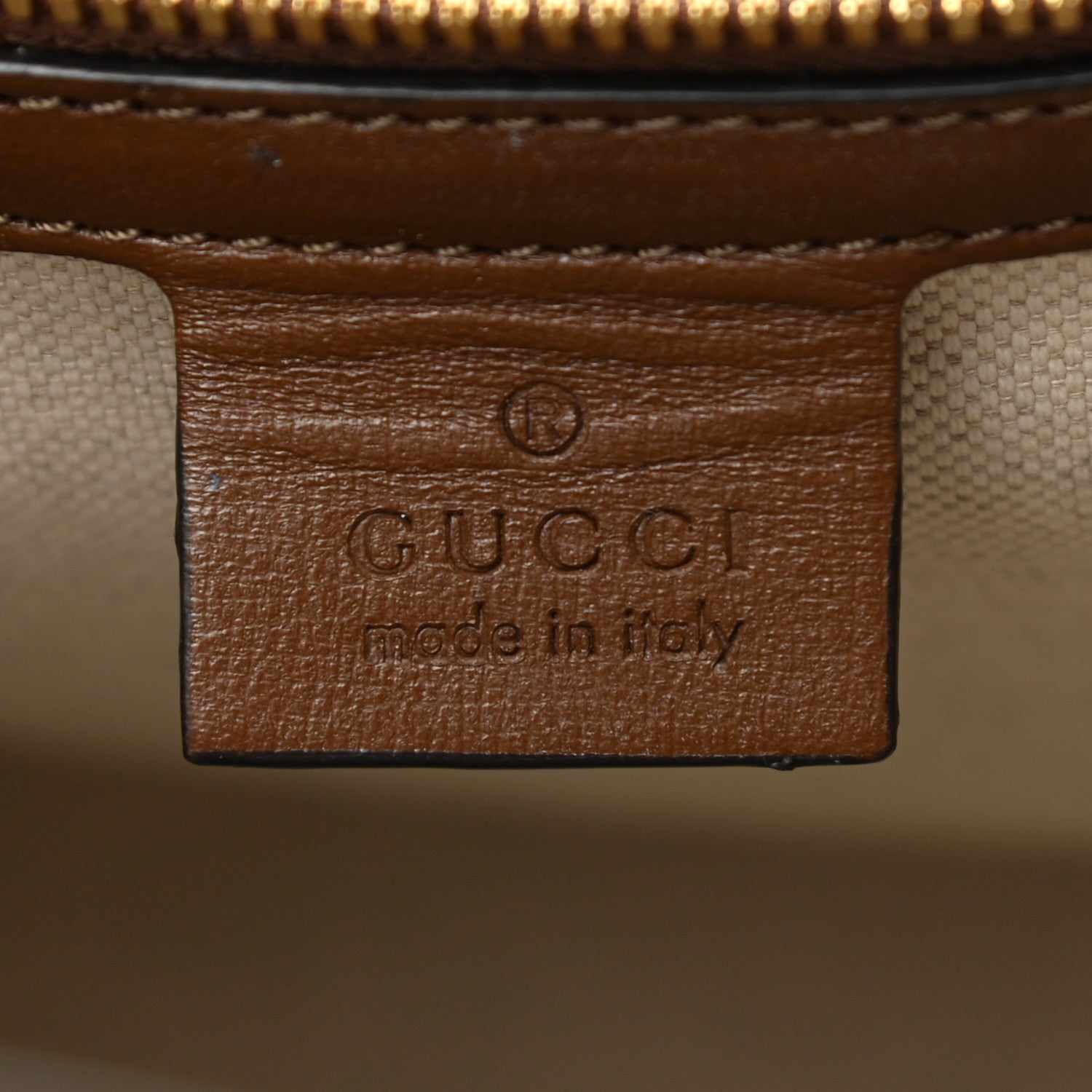 Gucci GG Supreme Monogram Azalea Calfskin Small Retro Interlocking G Tote Bag Beige Ebony Brown Sugar 6 of 8