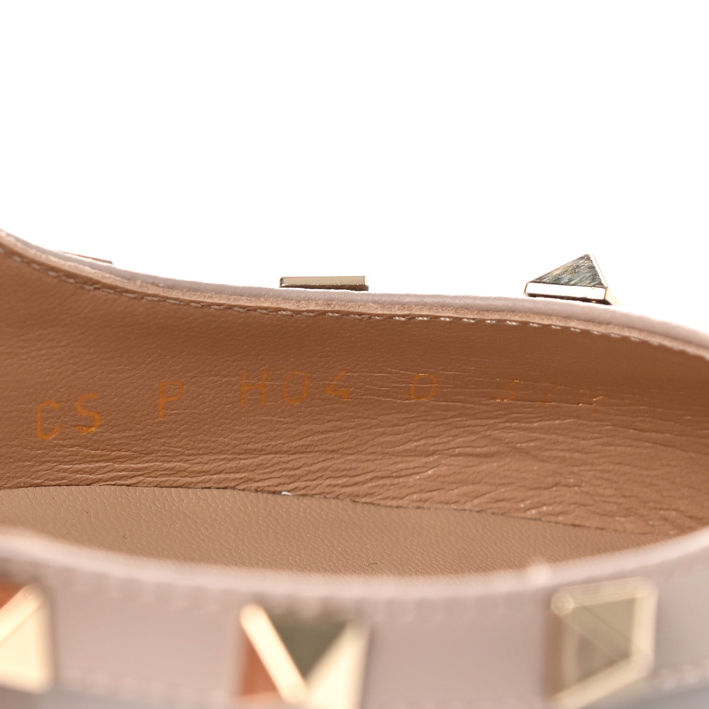 Patent Nappa Rockstud Half D'Orsay Slingback 85mm Pumps 37.5 Perla Poudre