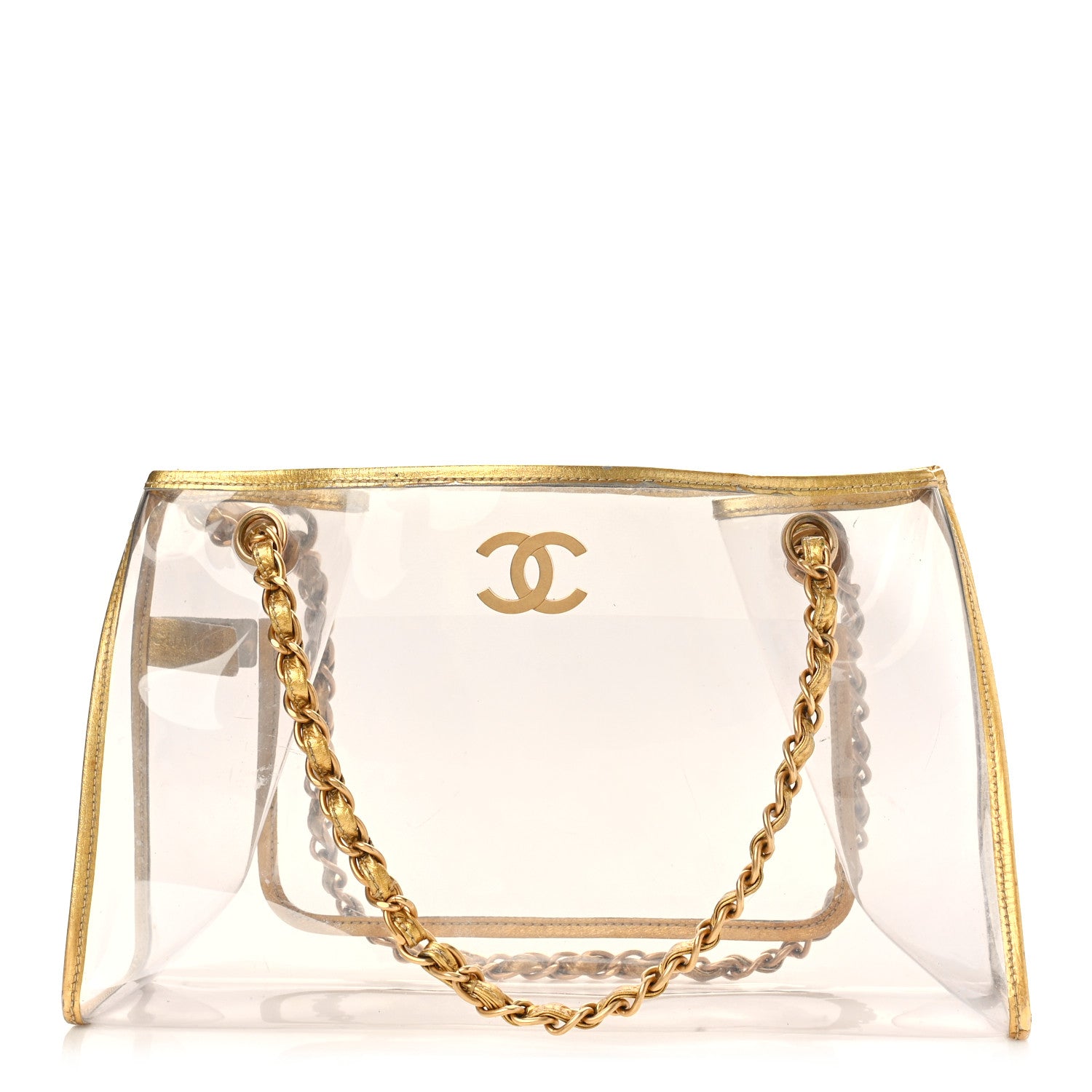 Chanel Vinyl Naked Tote Gold 1 of 10