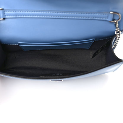 Fendi Vitello Liberty F is Fendi Bi-Color FF 1974 Embossed Envelope Belt Bag Maya Black Nebula 5 of 9