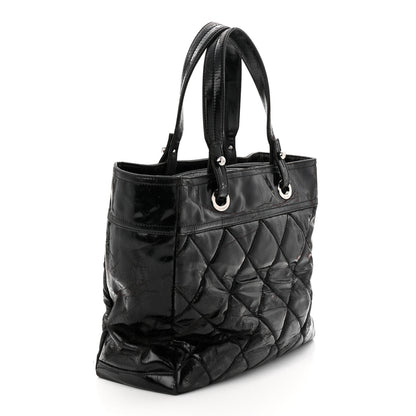 Chanel Vinyl Quilted Large Paris Biarritz Tote Black 2 of 14