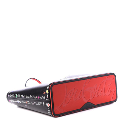 Christian Louboutin Calfskin Beautiful Red East West Cabata Tote Black Multicolor 3 of 12
