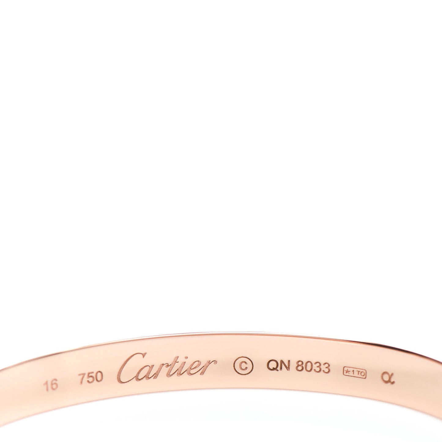 18K Pink Gold LOVE Bracelet 16