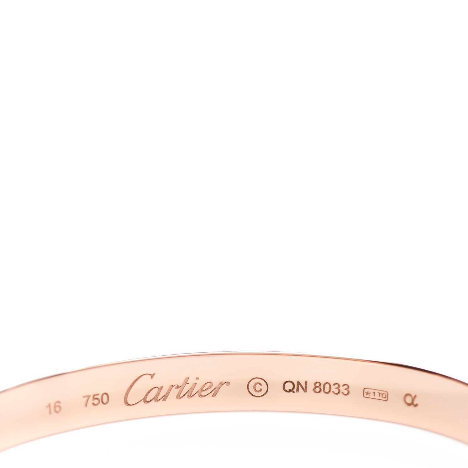 Cartier 18K Pink Gold LOVE Bracelet 16 3 of 4