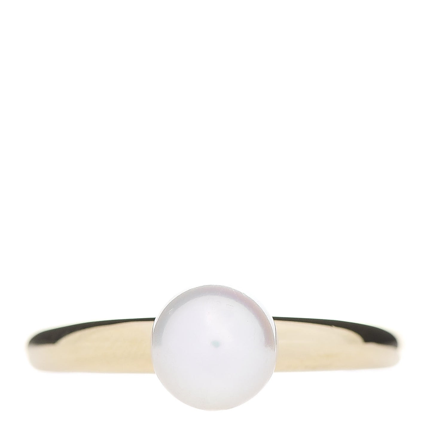 18K Yellow Gold Akoya Pearl 7mm Classic Elegance Ring 54 6.75