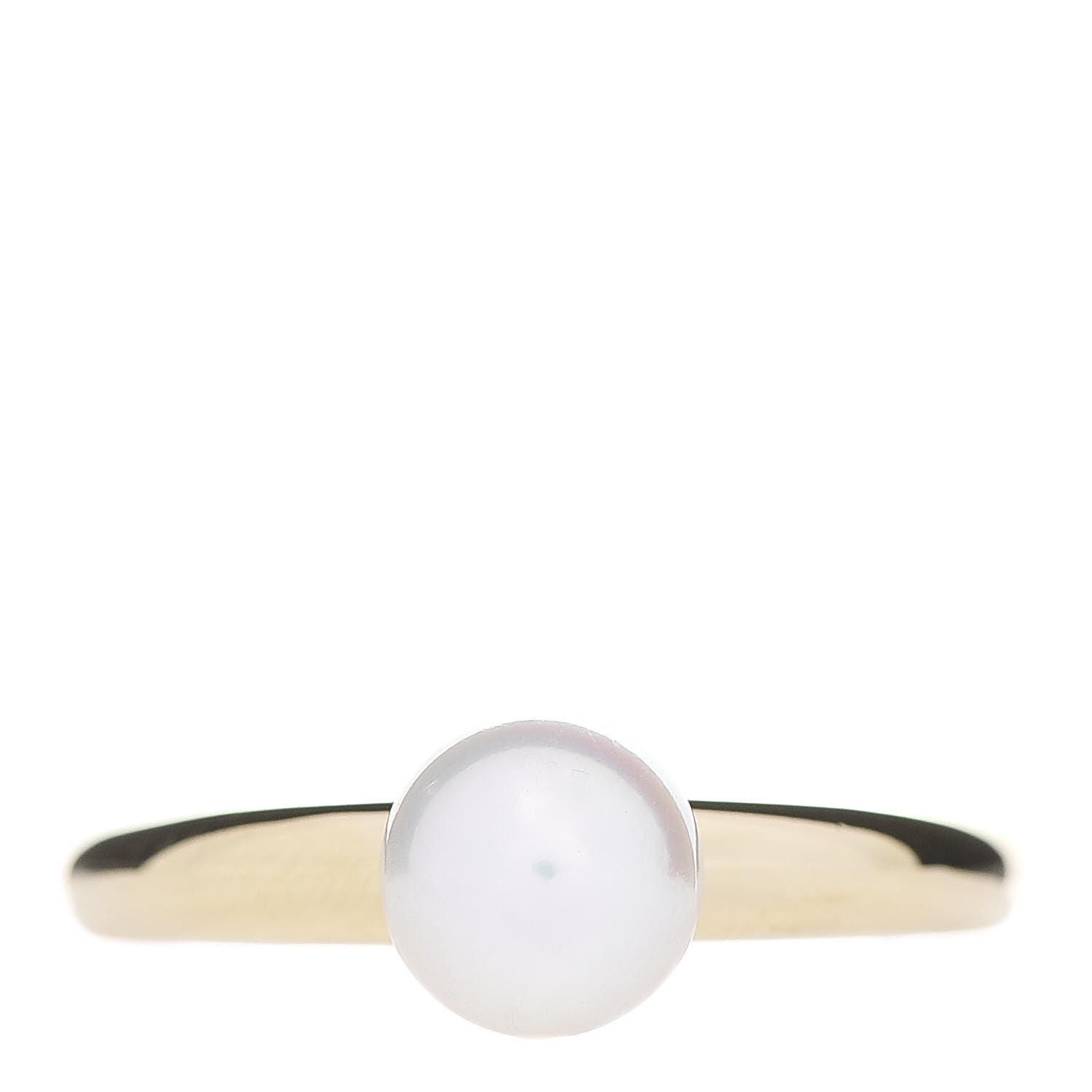 Mikimoto 18K Yellow Gold Akoya Pearl 7mm Classic Elegance Ring 54 6.75 1 of 5