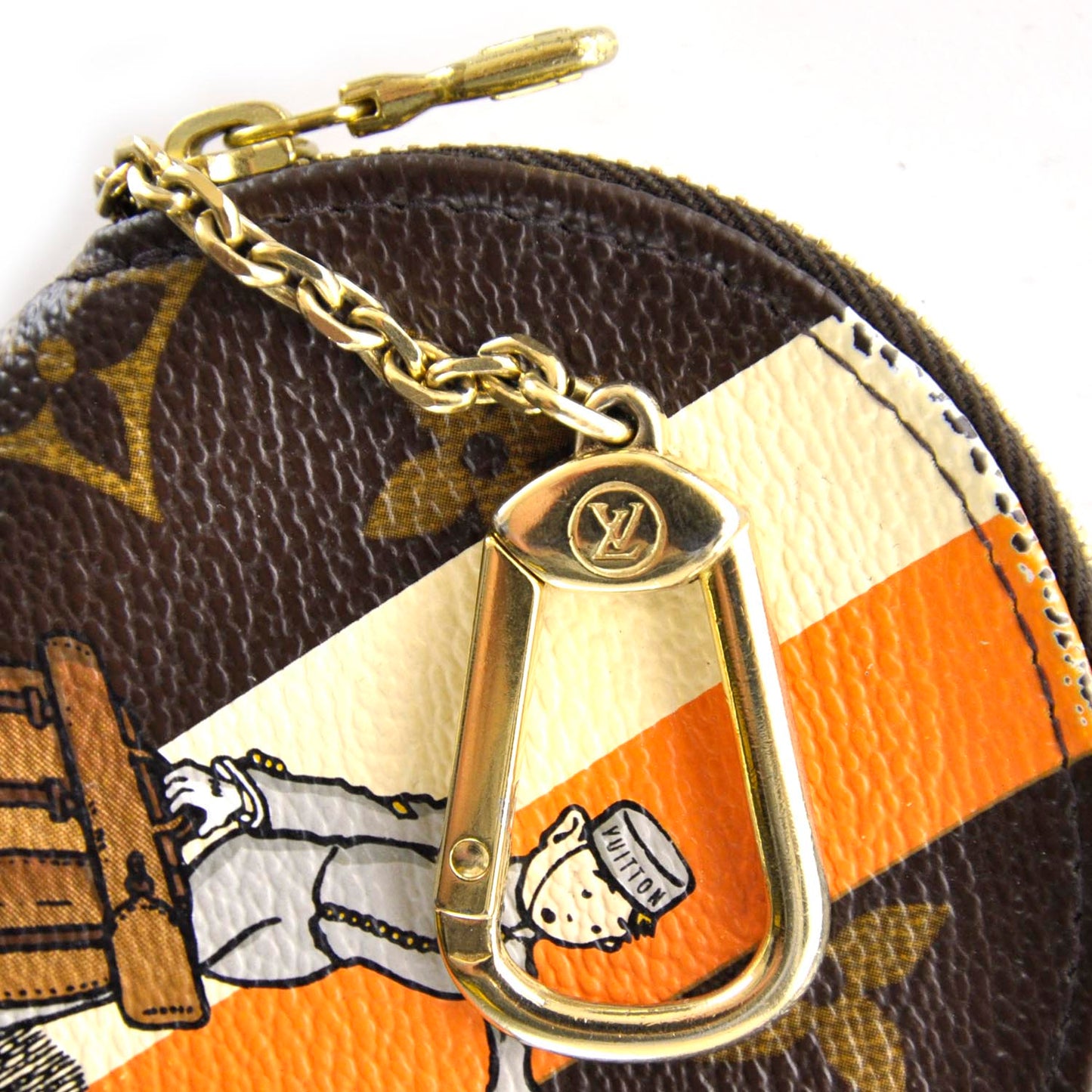 Monogram Groom Round Coin Purse