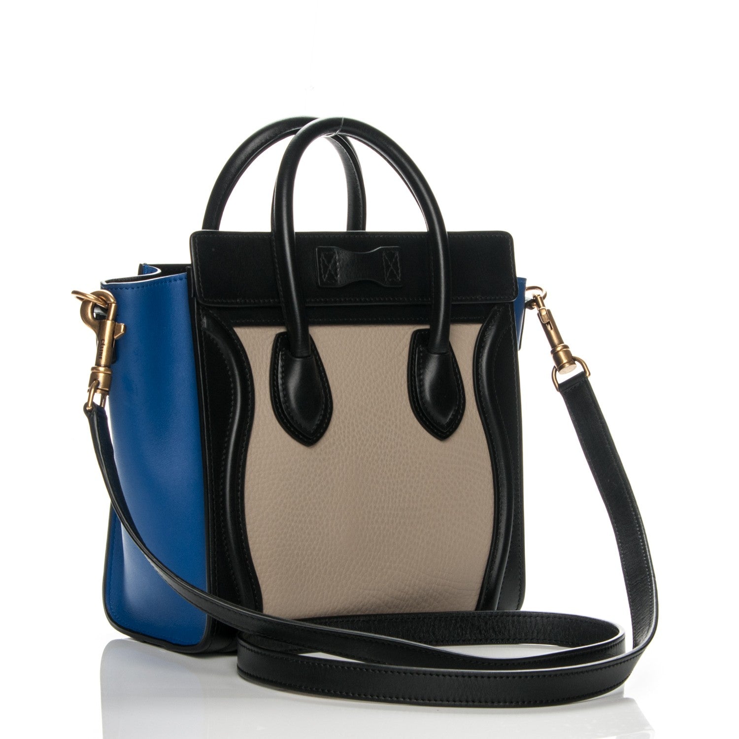 Celine Bullhide Calfskin Nano Tri-Color Luggage Beige 3 of 6