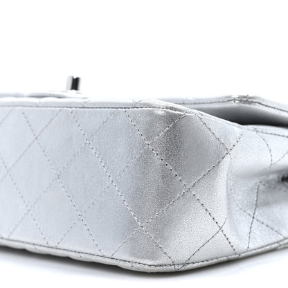 Chanel Metallic Lambskin Quilted Mini Rectangular Flap Silver 10 of 10