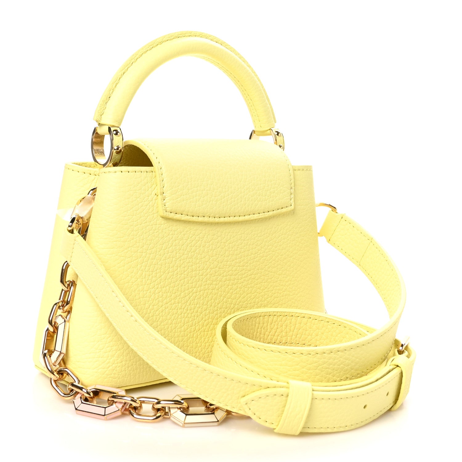 Louis Vuitton Taurillon Mini Capucines Sun Beam 3 of 9