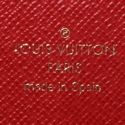 Louis Vuitton Damier Ebene Emilie Wallet Red 5 of 13