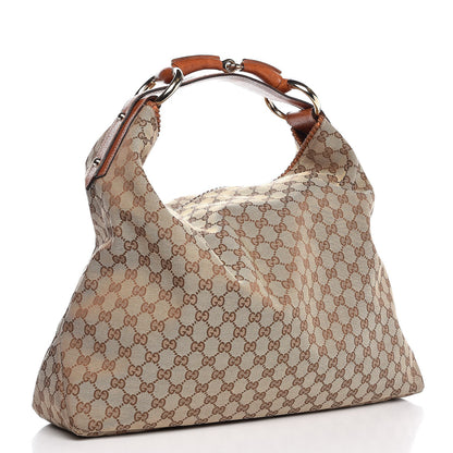 Gucci Monogram Large Horsebit Chain Hobo Brown 3 of 8