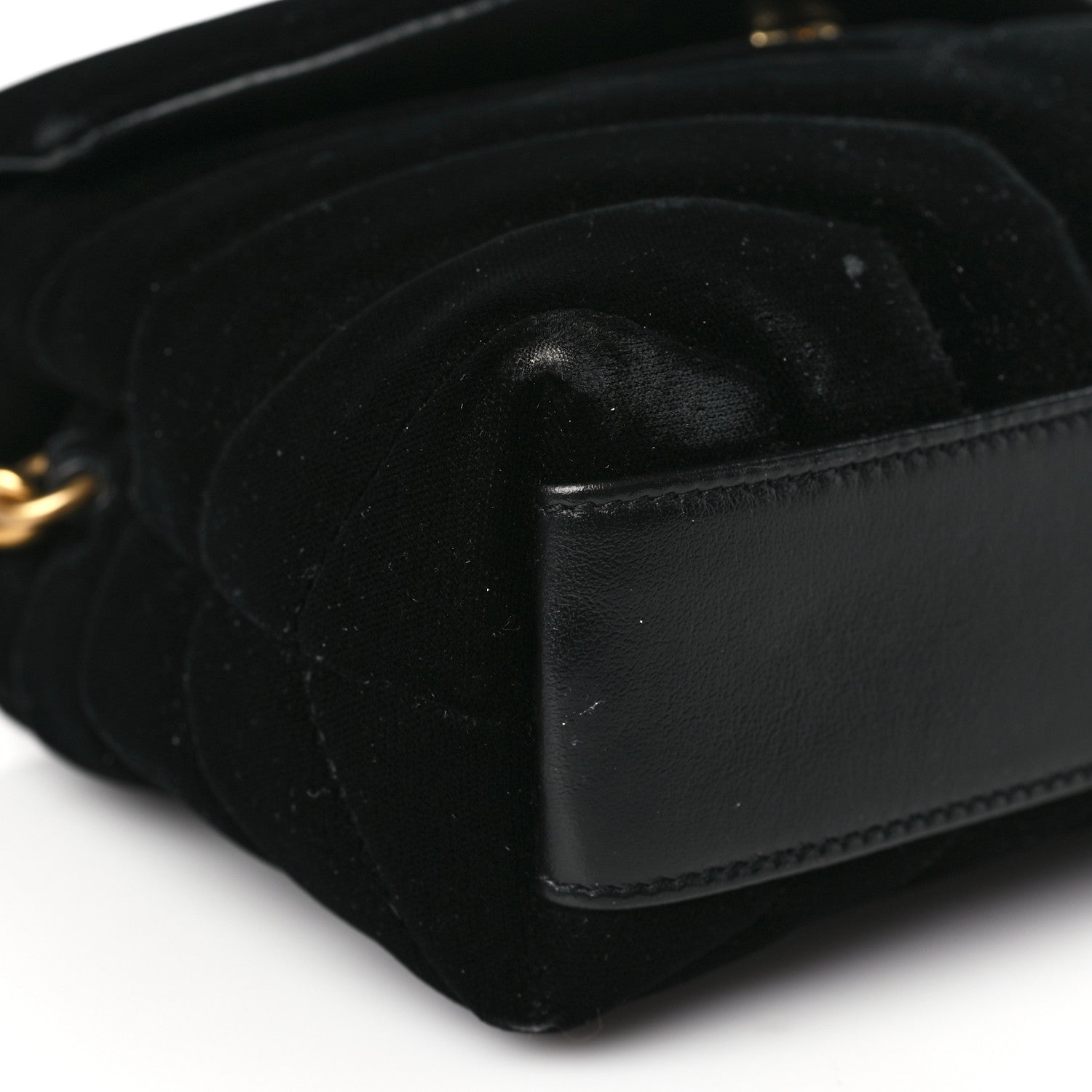 Saint Laurent Velvet Y Quilted Monogram Toy Loulou Chain Satchel French Black 8 of 9