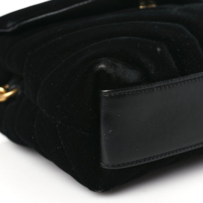 Saint Laurent Velvet Y Quilted Monogram Toy Loulou Chain Satchel French Black 8 of 9