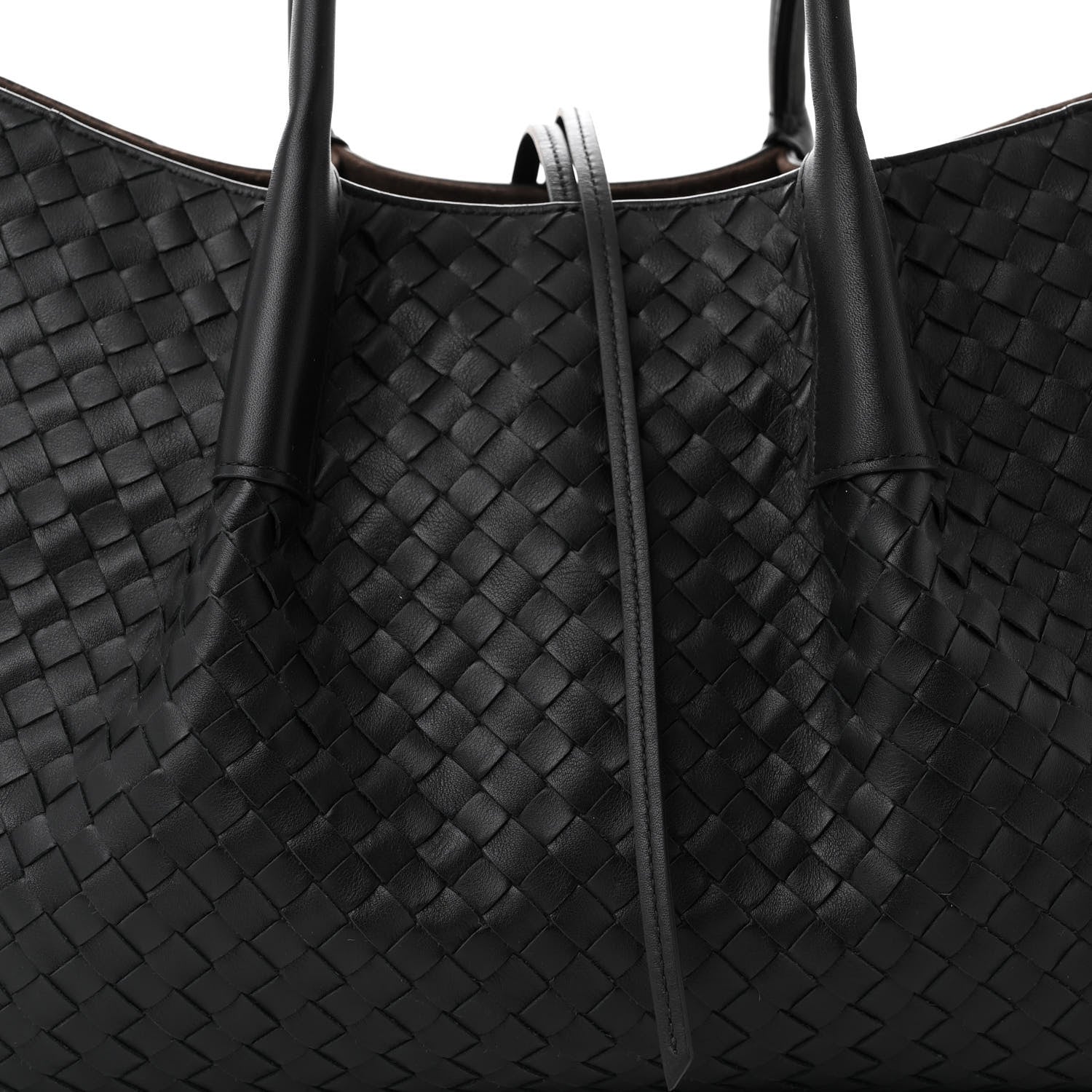 Bottega Veneta Calfskin Intrecciato Pinacoteca Reversible Tote Black Fondant 8 of 10