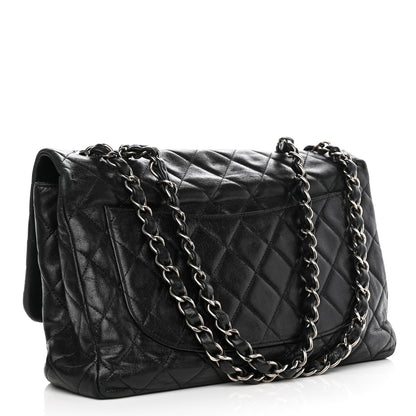 Chanel Washed Lambskin Quilted Jumbo Hybrid Reissue Flap Black 3 of 9