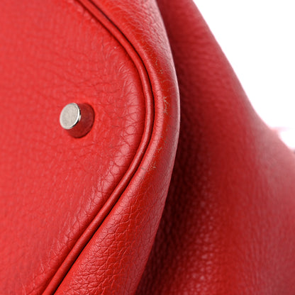 Hermes Taurillon Clemence Picotin 26 GM Rouge Casaque 9 of 17