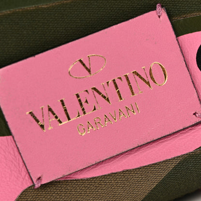 Valentino Garavani Nappa Canvas Camouflage Rockstud Soft Tote Green Multicolor 14 of 14