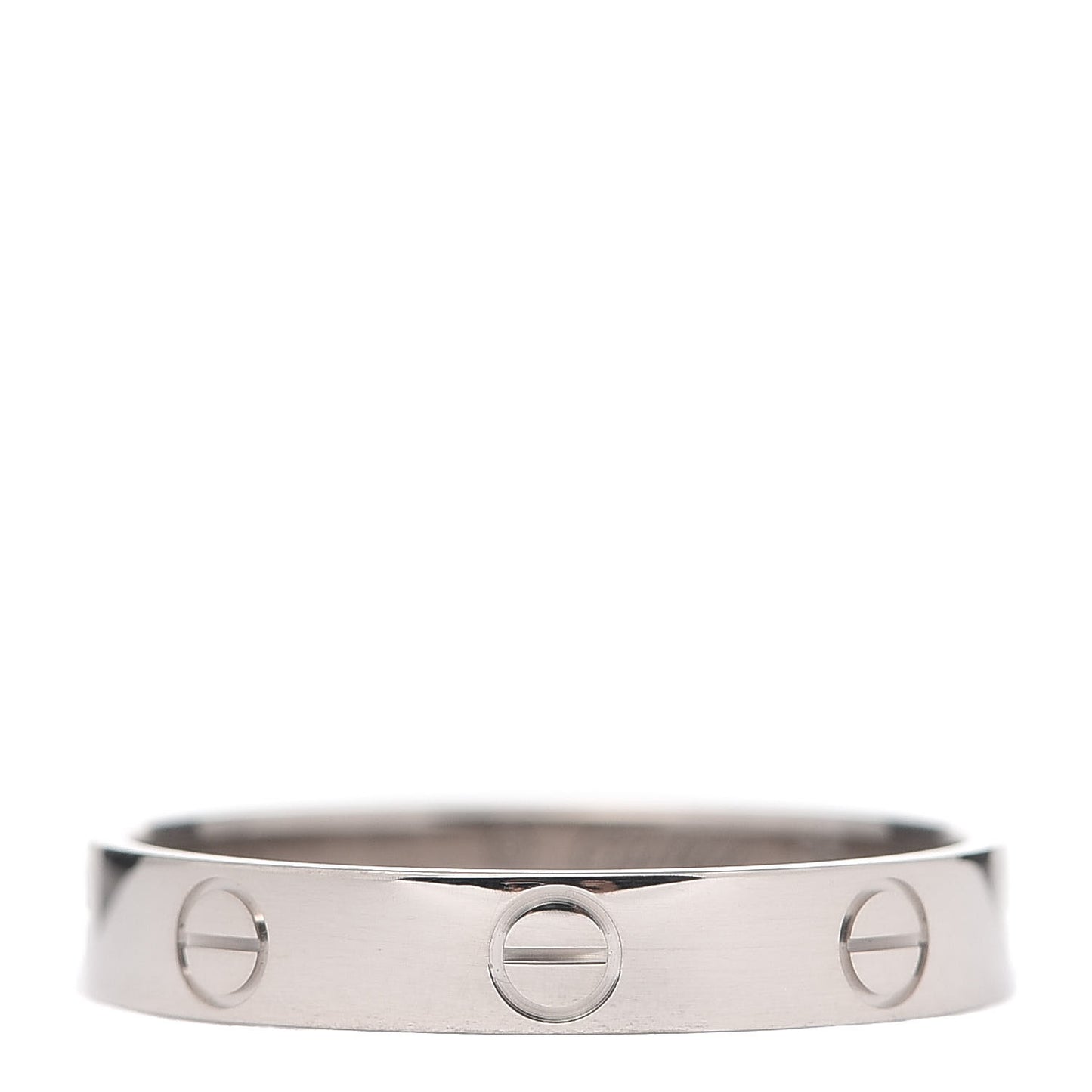 18K White Gold 3.5mm LOVE Wedding Band Ring 58 8.5