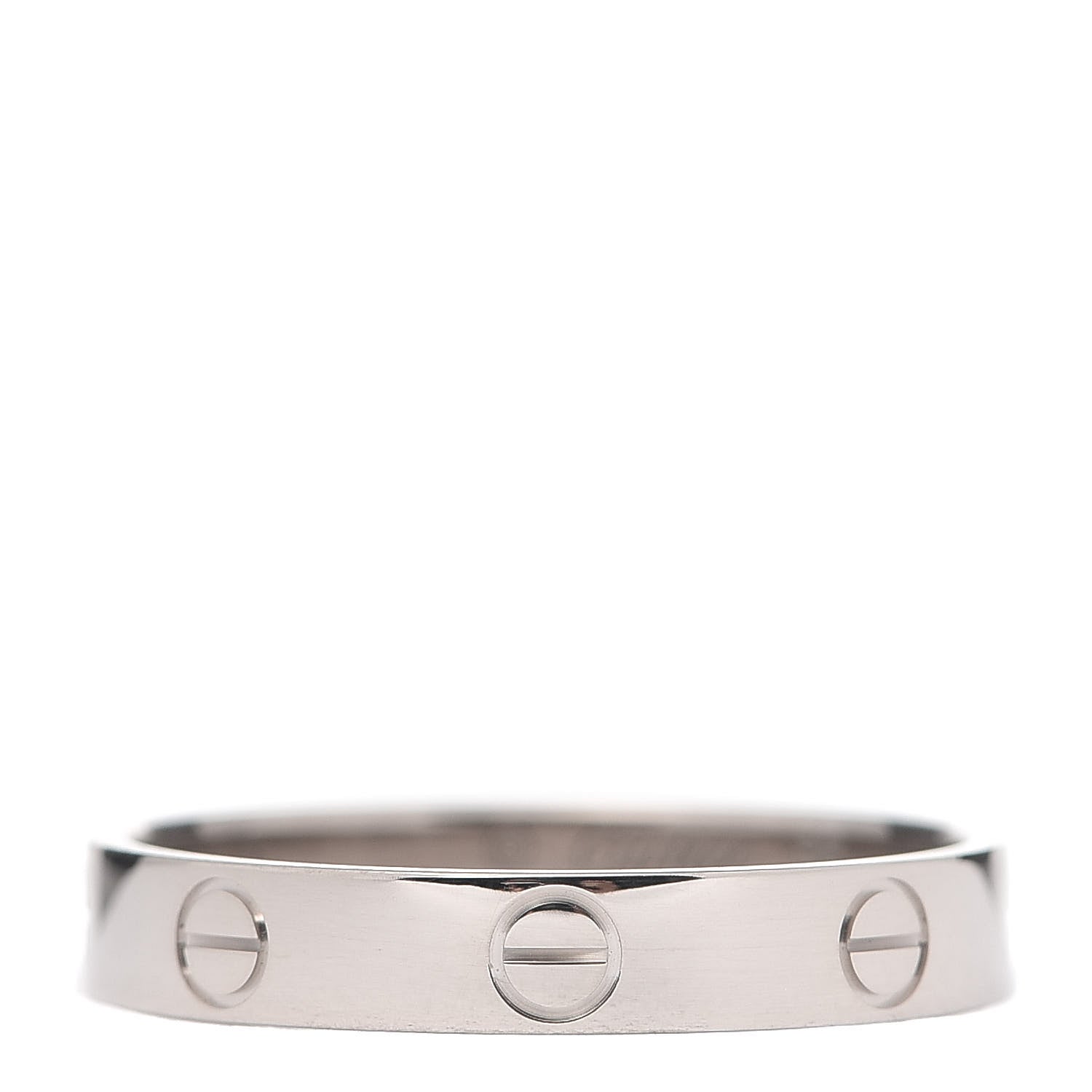 Cartier 18K White Gold 3.5mm LOVE Wedding Band Ring 58 8.5 1 of 5