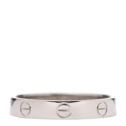 Cartier 18K White Gold 3.5mm LOVE Wedding Band Ring 58 8.5 1 of 5