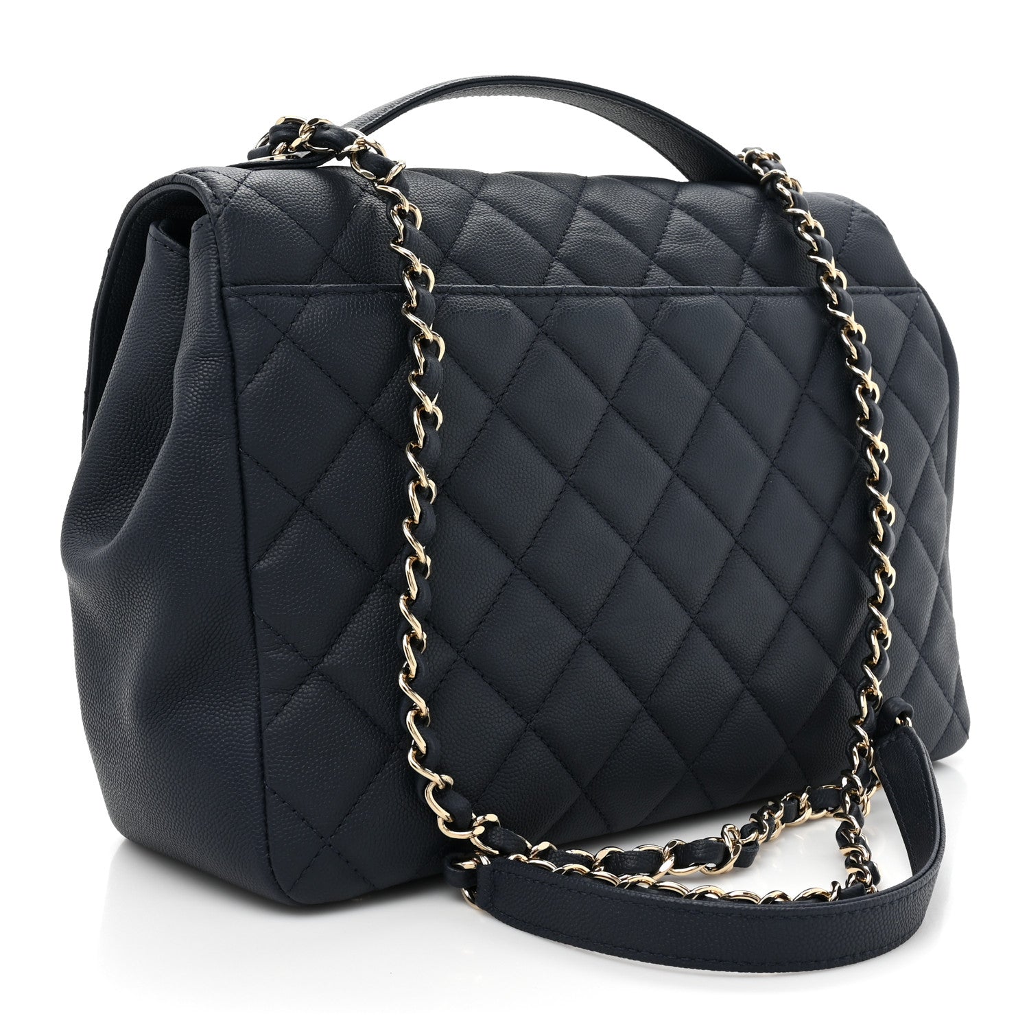 Chanel Caviar Quilted Large Business Affinity Flap Navy 3 of 12