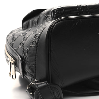 Gucci Calfskin GG Tennis Embossed Backpack Black 9 of 10
