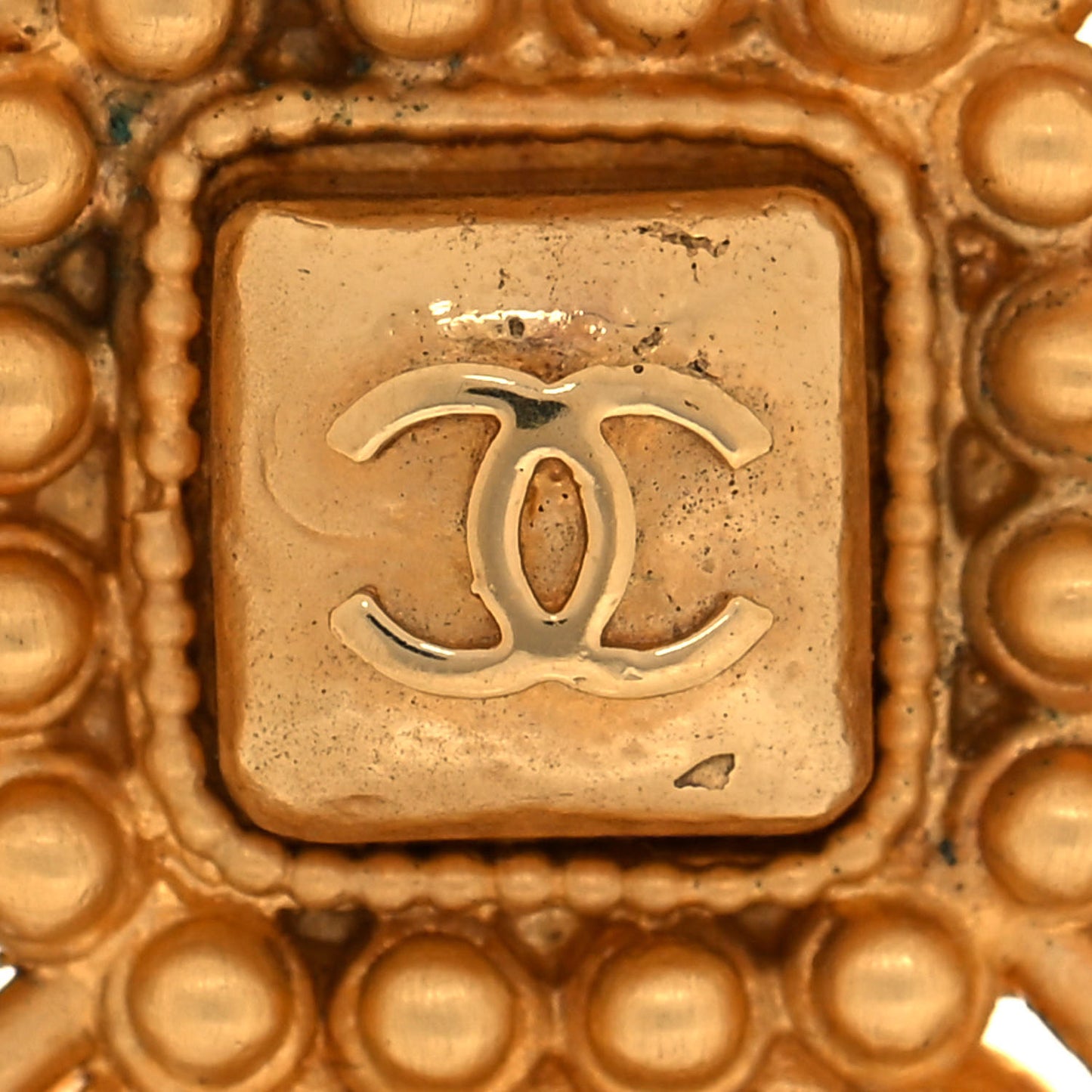CC Cross Brooch Gold