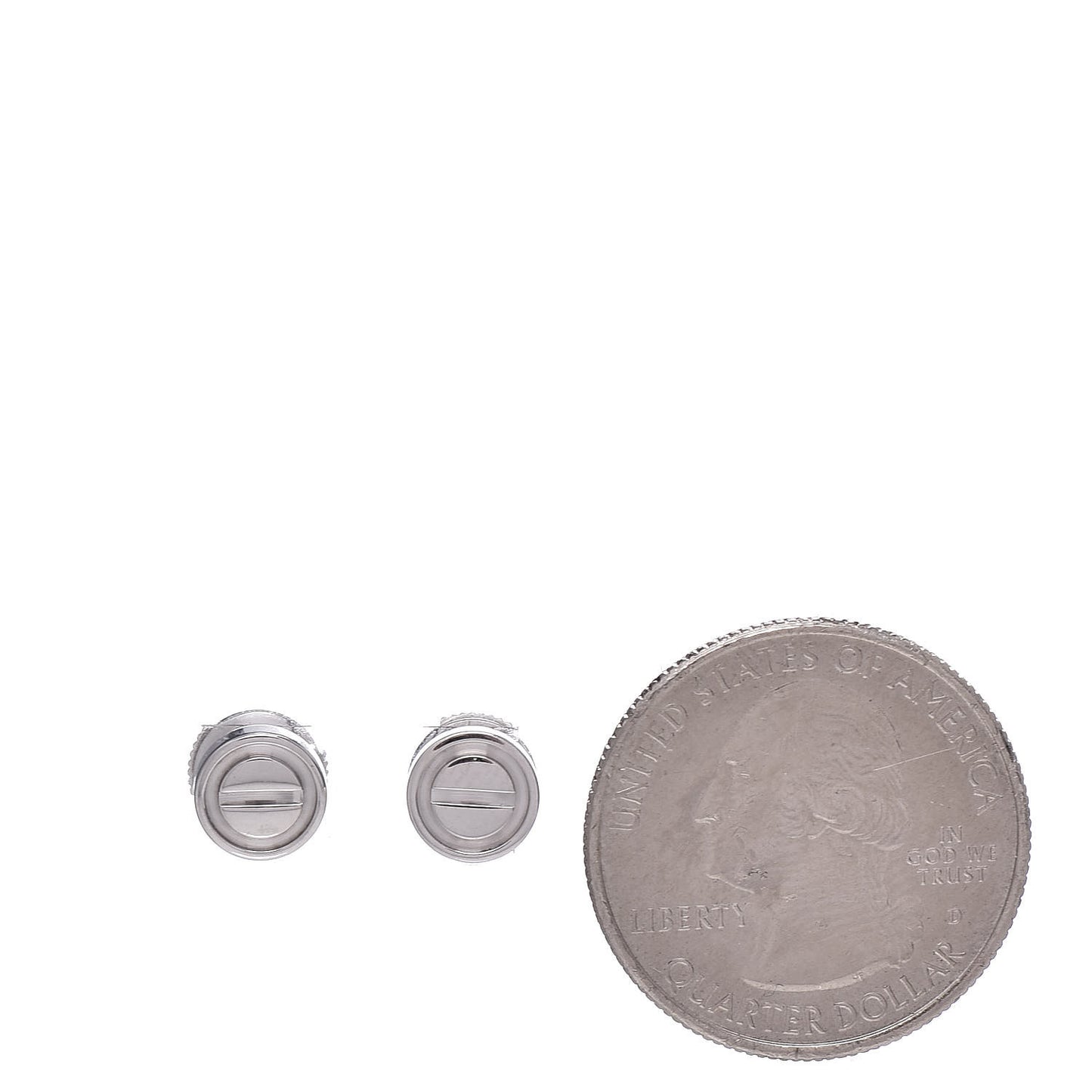 18K White Gold LOVE Earrings