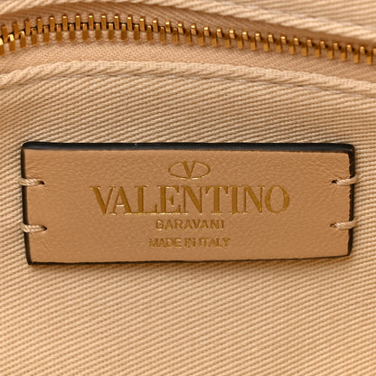 Valentino Garavani Raffia Crystal Medium Roman Stud Shoulder Bag Naturale Crystal 6 of 9