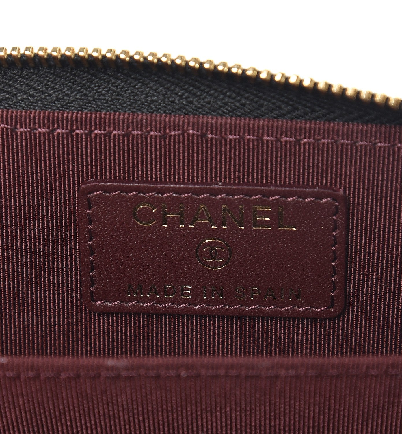Caviar Quilted Zip Coin Purse Black