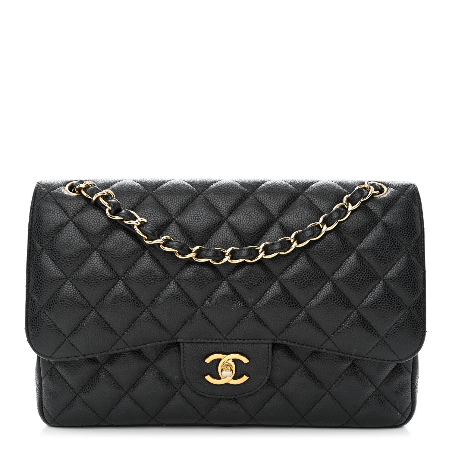 Chanel Caviar Quilted Jumbo Double Flap Black 1 of 19
