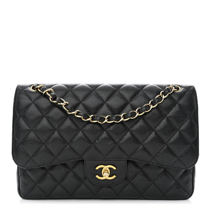 Chanel Caviar Quilted Jumbo Double Flap Black 1 of 19