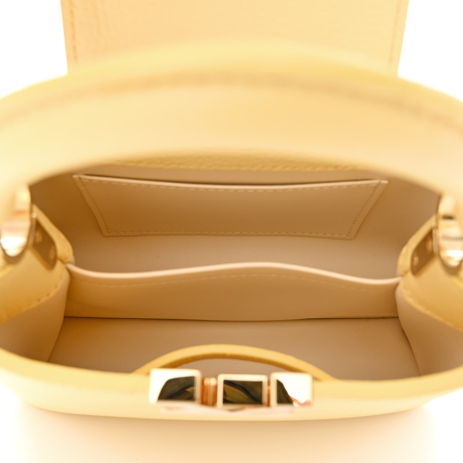 Louis Vuitton Taurillon Mini Capucines Jaune Plume 5 of 9