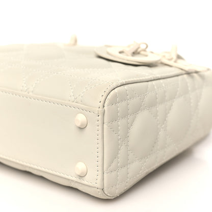 Christian Dior Ultra Matte Calfskin Cannage Mini Lady Dior White 10 of 11