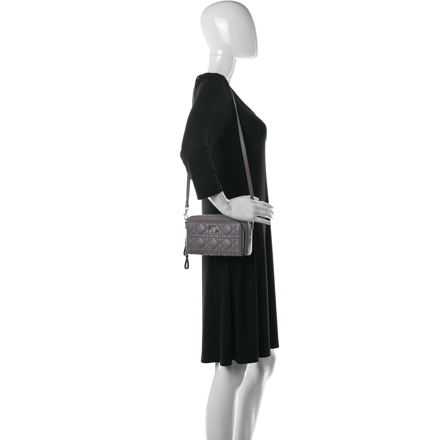Christian Dior Supple Calfskin Caro Double Pouch Warm Taupe 2 of 10