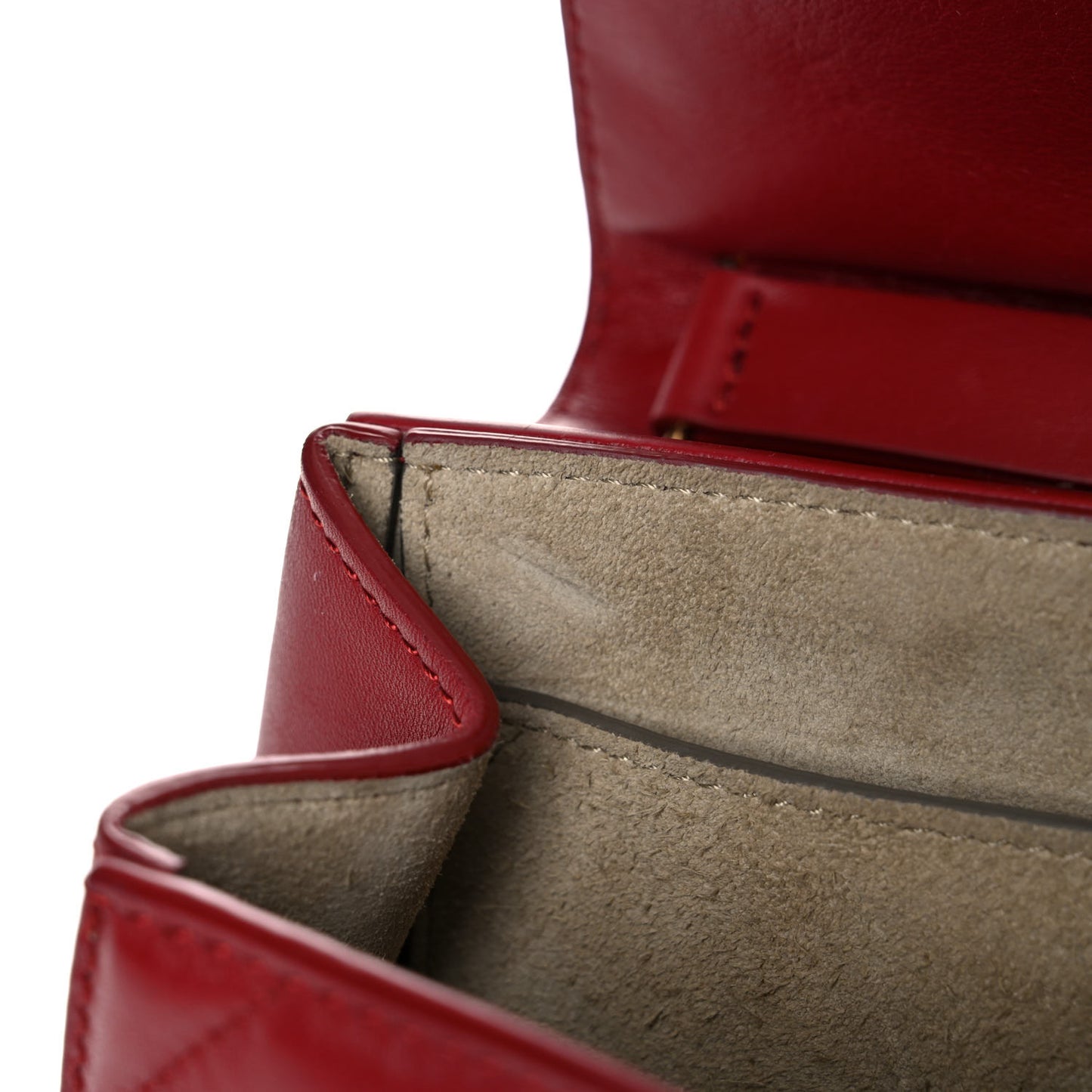 Calfskin Quilted Mini Drew Bijou Shoulder Bag Red