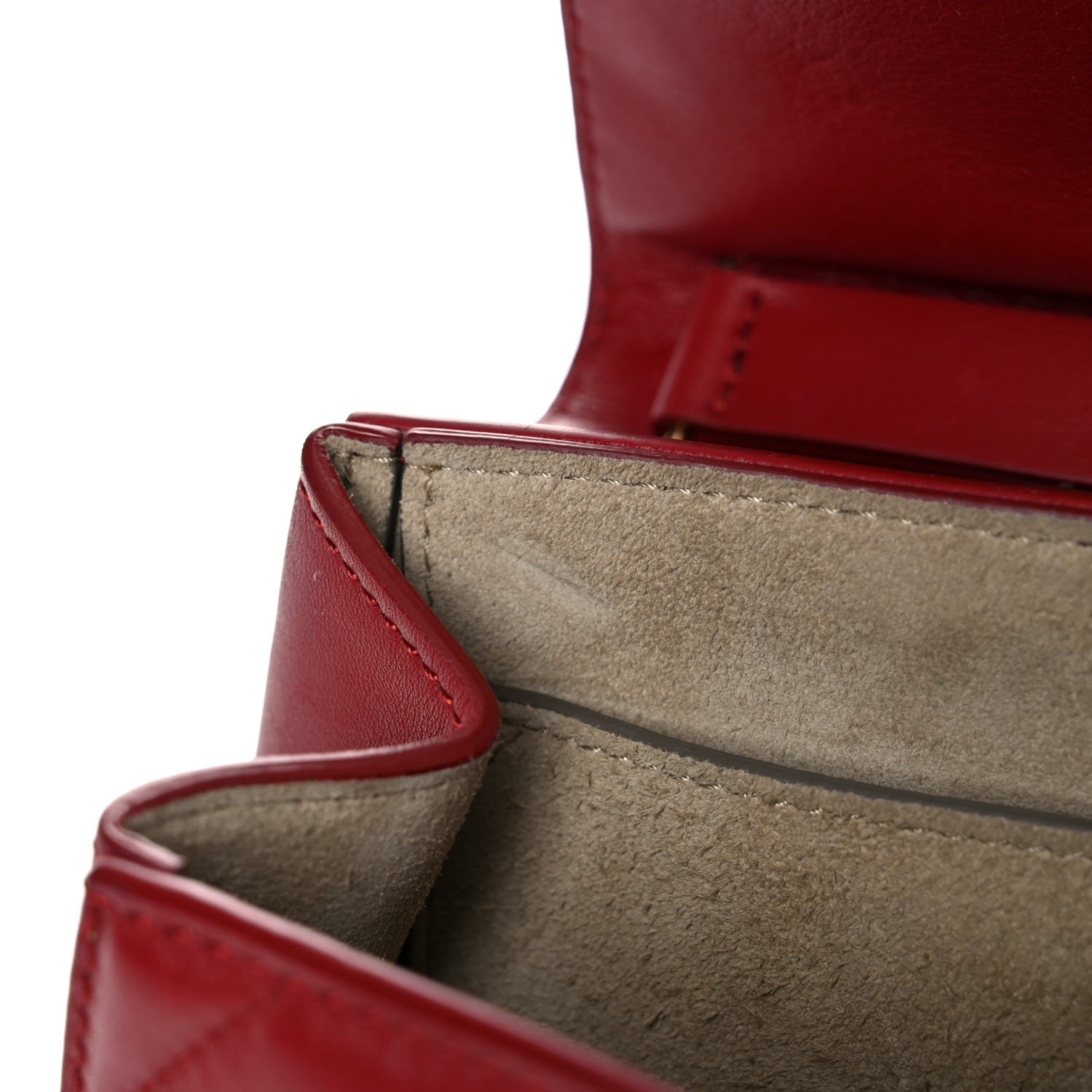 Chloe Calfskin Quilted Mini Drew Bijou Shoulder Bag Red 16 of 22