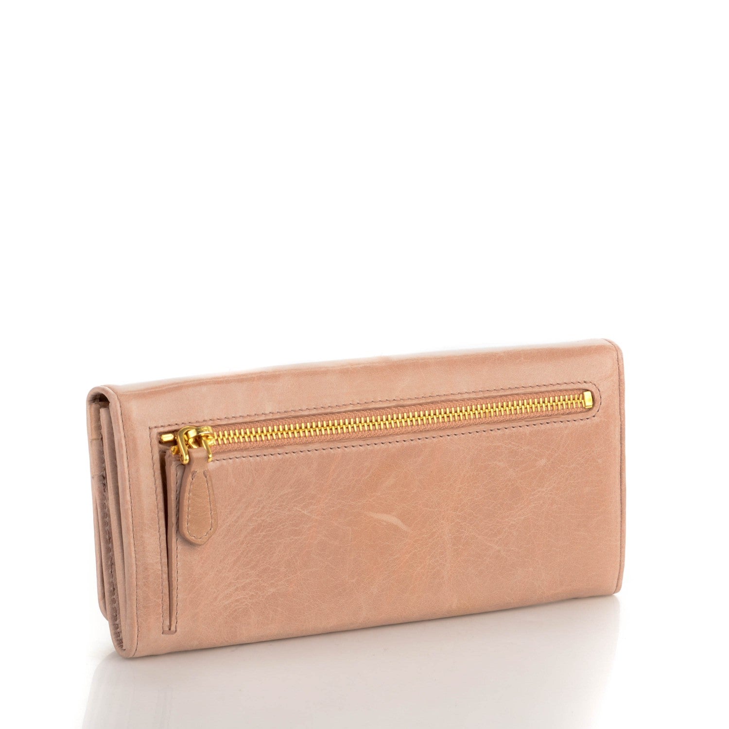 Prada Vitello Shine Continental Flap Wallet Cipria 3 of 8