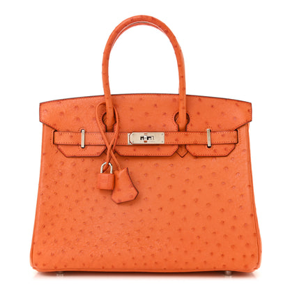 Hermes Ostrich Birkin 30 Orange 1 of 10
