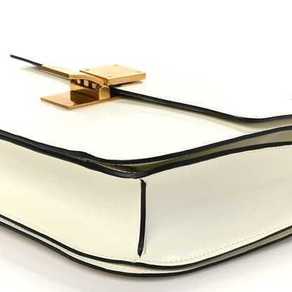 Celine Spazzolato Calfskin Medium Classic Box Bag White 9 of 9